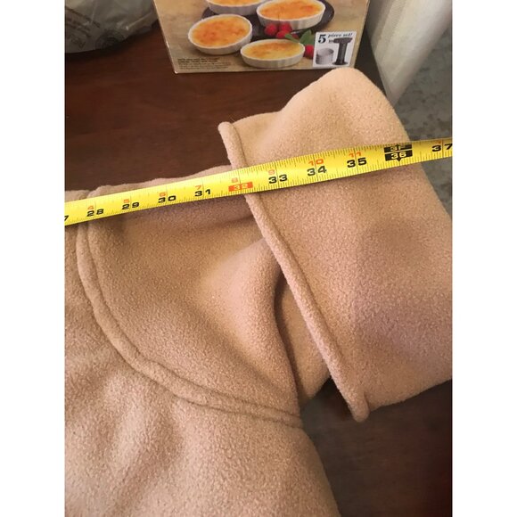 Snow Angel Winter Dog Coat - Tan Fleece with Black Goretex - Large Breeds  Barre - Picture 13 of 15